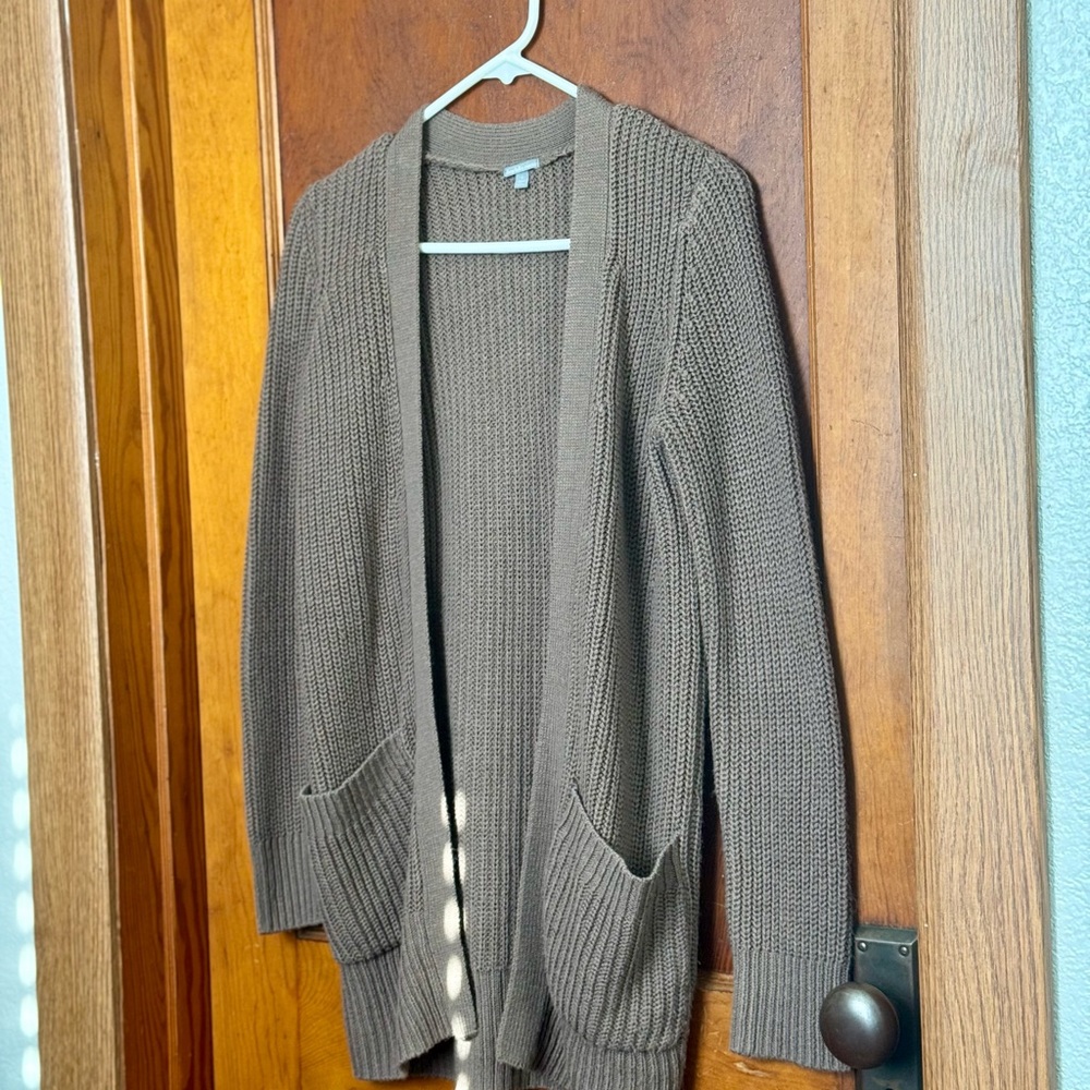 Charlotte Russe Brown Open-Front Cardigan